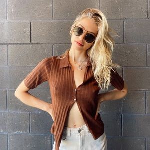 Brown DISSH top